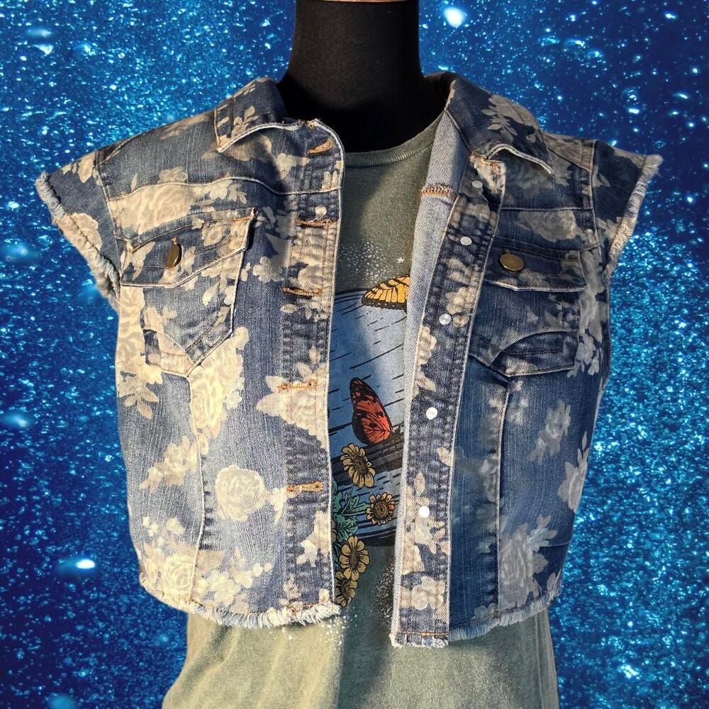 Vintage No Boundaries Denim Vest — Size Small